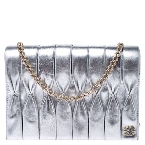 chanel silver clutch with chain|chanel clutch with chain price.